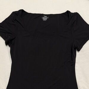 Classic Black Short Sleeve Women's Top